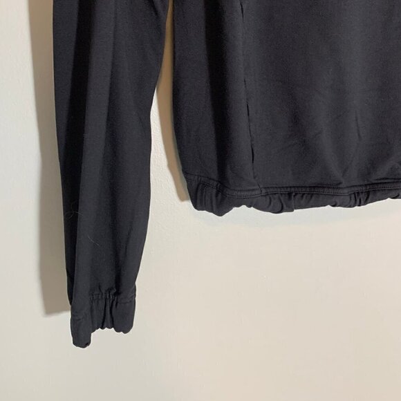 Lululemon black twisted & tucked pullover waist length hoodie sweatshirt - Picture 3 of 11